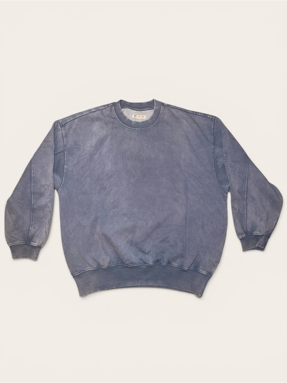 Billabong Women's Washed Navy Crewneck Sweatshirt Size Medium NWT